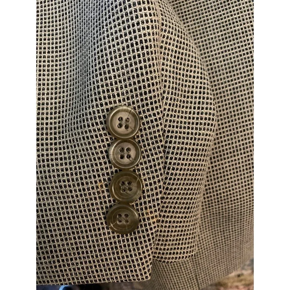 Geoffrey Beene 3 Button Sport Coat Jacket Blazer 42L